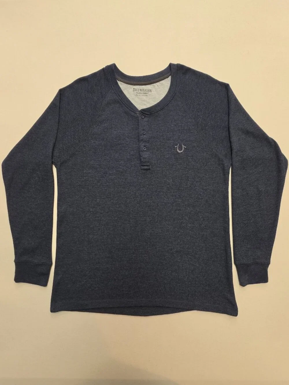 True Religion Waffle Knit Henley L